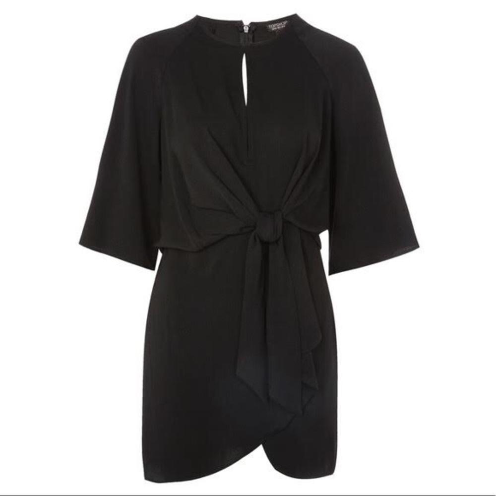 Topshop Tie Front Mini Dress